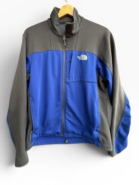 The North Face Jacket Men’s Medium Blue Fleece Full Zip Outdoor Work